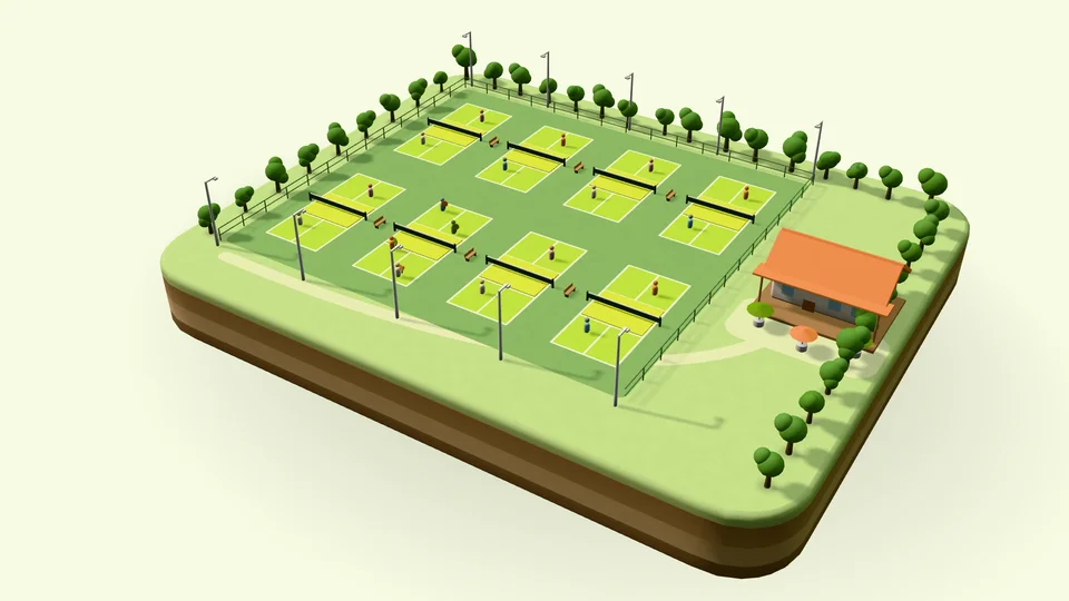 Vùng Bếp — Câu lạc bộ pickleball 8 sân, mẫu website Thể thao